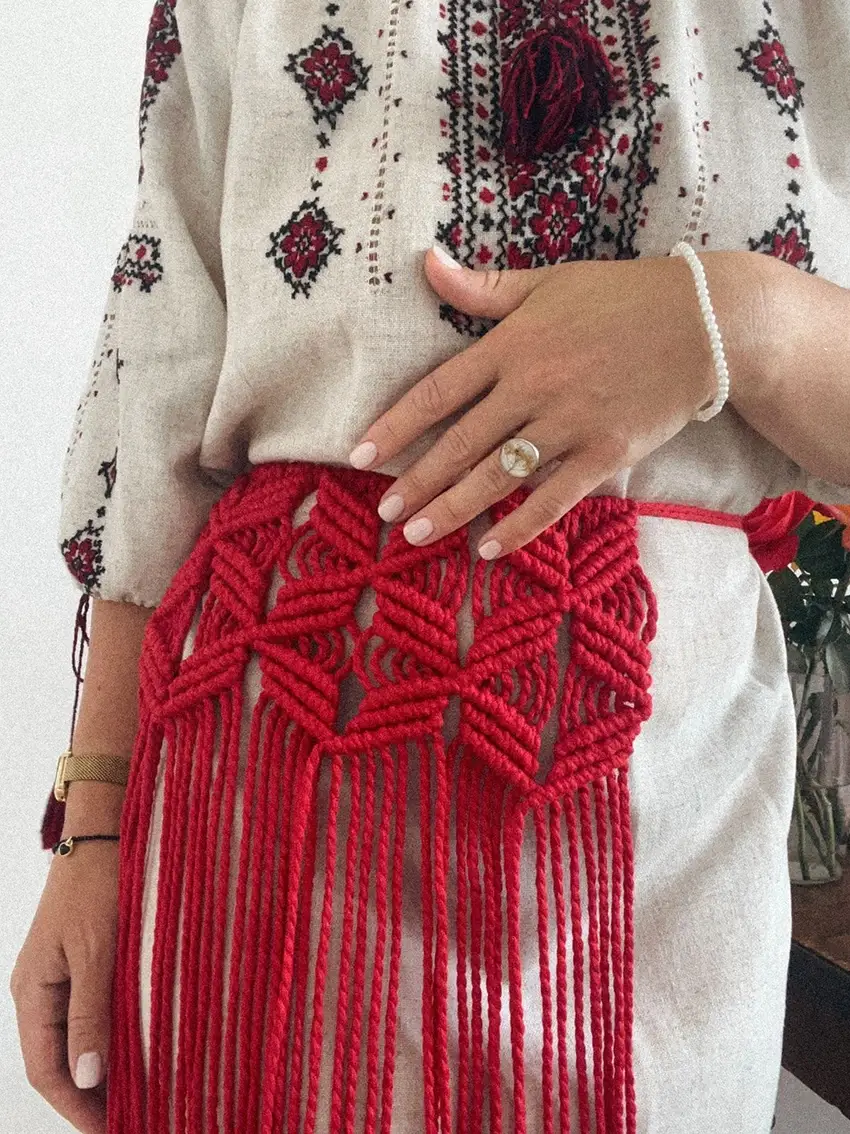 макраме пояс своїми руками