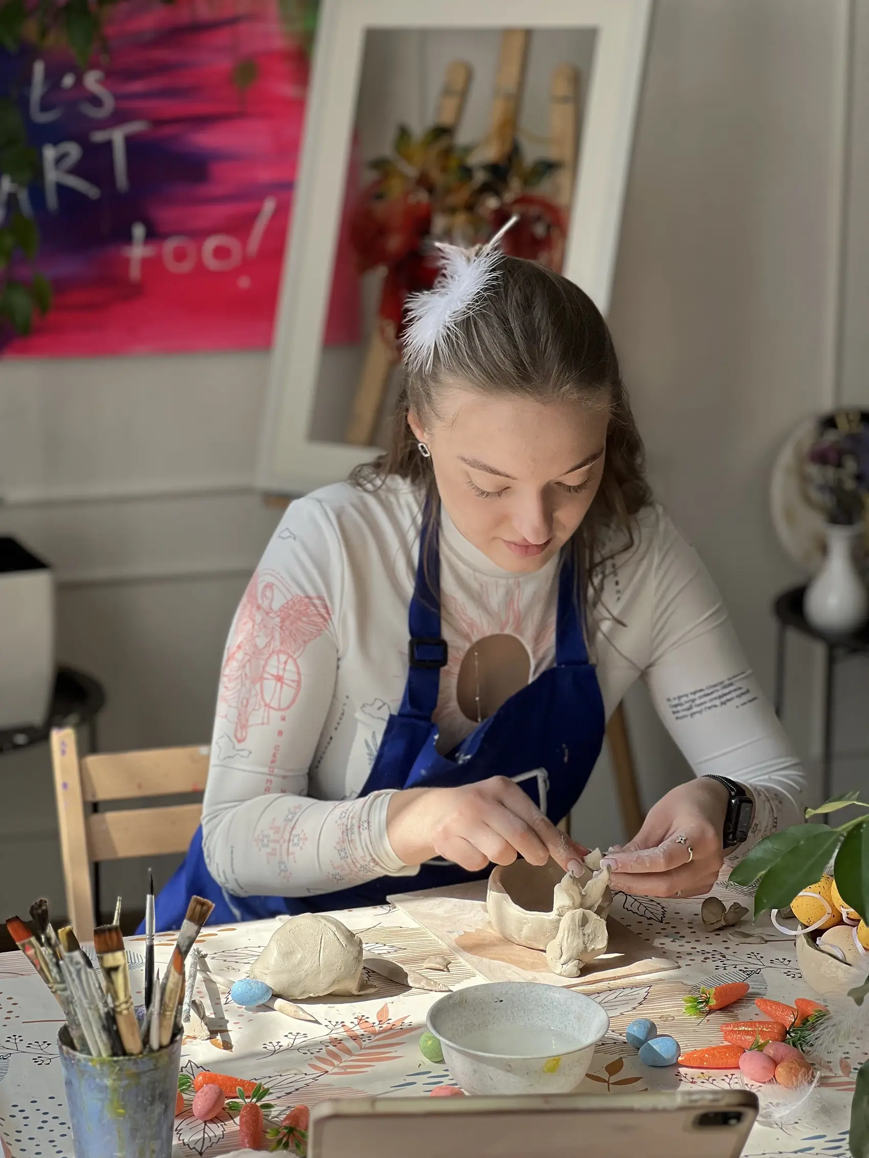 ліпка з глини та розпис 