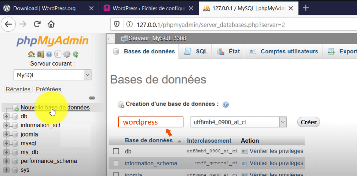 base de données mysql