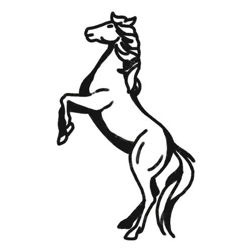 Rad horse tattoo designed by Gael Cleinow. Neigh.