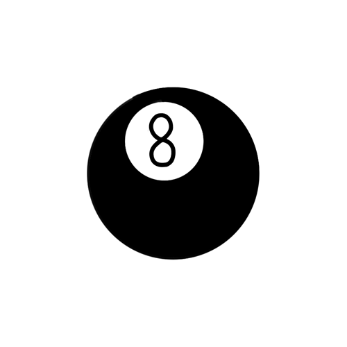 Minimalist, 8 ball tattoo.