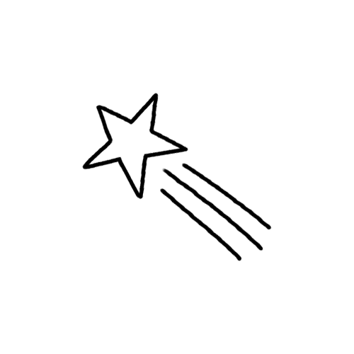 Minimalist, Shooting Star tattoo.