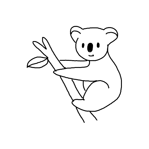 Simple, minimalist Koala tattoo.