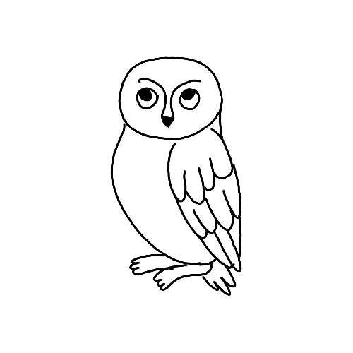 Minimalist, Owl tattoo.