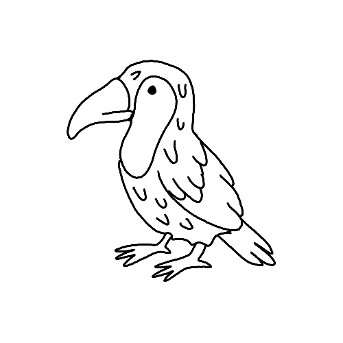 Minimalist, Toucan tattoo.