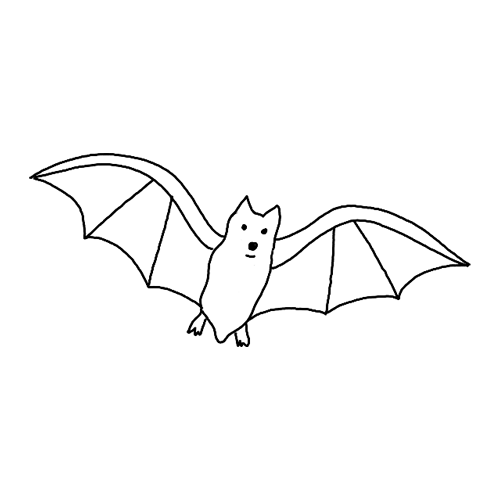 Minimalist, Bat tattoo.