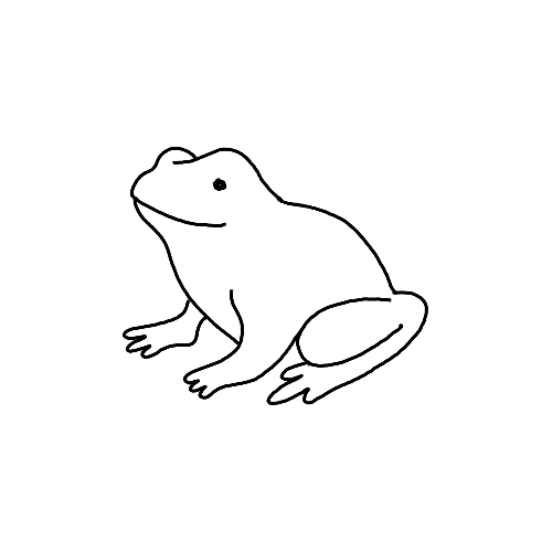 Minimalist Frog tattoo.