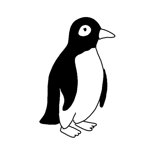 Minimalist Penguin tattoo.