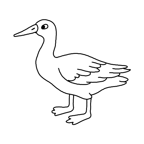 Minimalist, Baby heron bird tattoo.