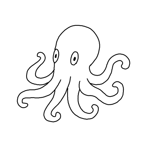 Minimalist Octopus tattoo.