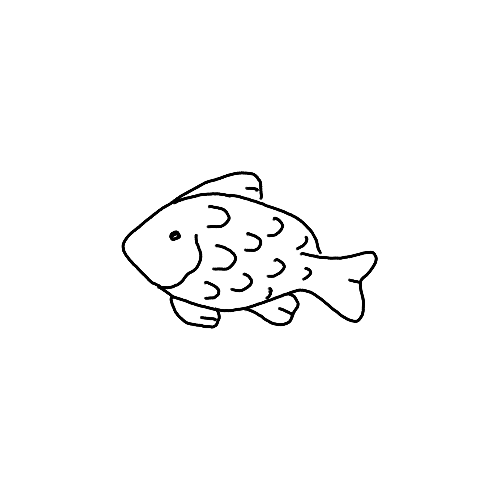 Minimalist Fish tattoo.