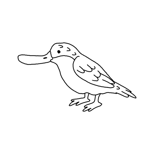 Minimalist Spoonbill bird tattoo.