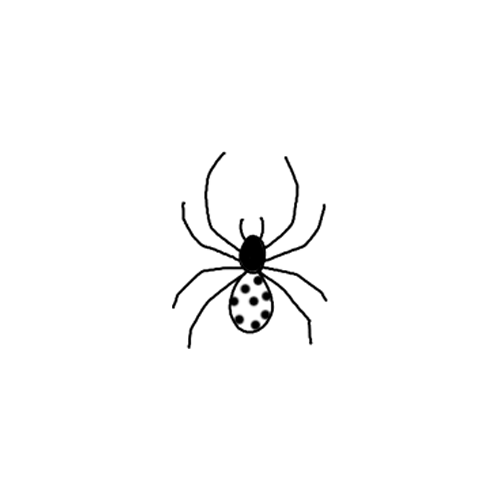 Minimalist Dotted Beatle insect tattoo.