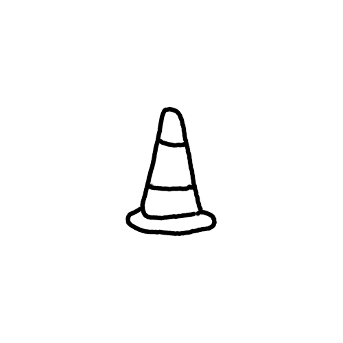 Simple traffic cone tattoo.