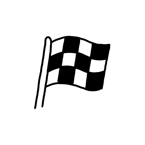 Simple racing flag tattoo that lets you know you won the race.