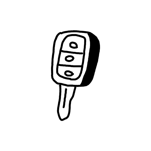 Simple car key tattoo.