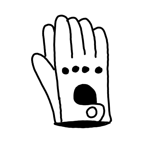 Simple racing glove tattoo.