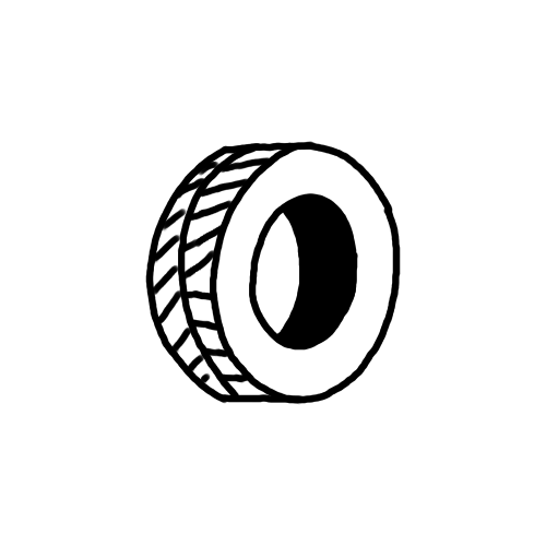 Simple car tire tattoo.