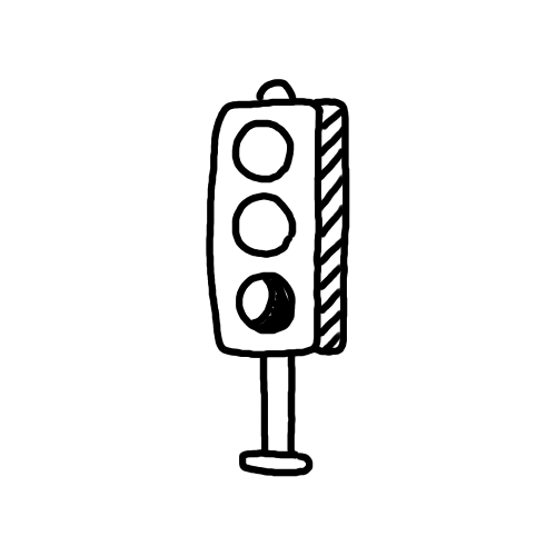 Simple traffic light tattoo.