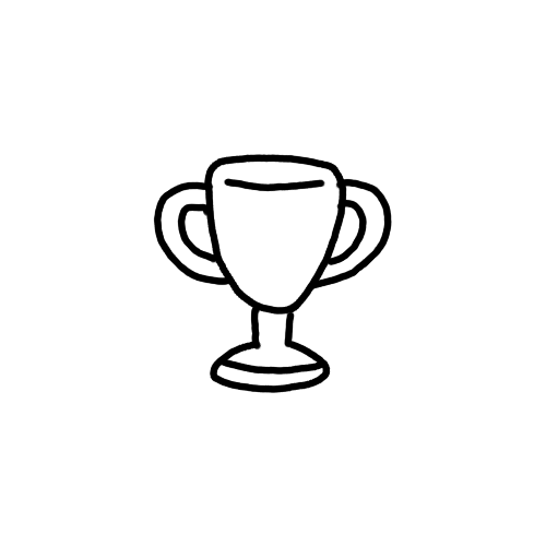 Simple trophy tattoo for the winner in you.