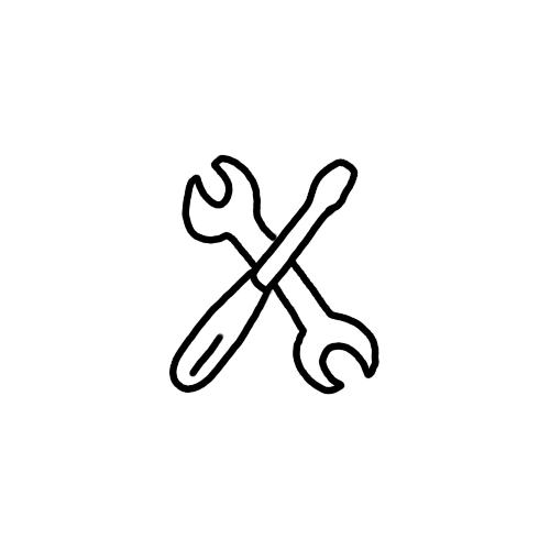 Simple screw driver and wrench tattoo