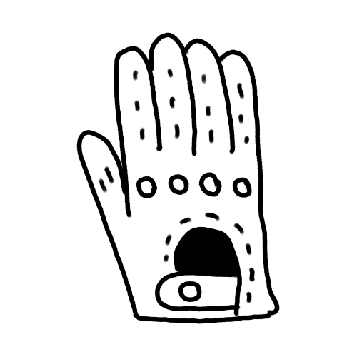 Fancy racing glove tattoo.