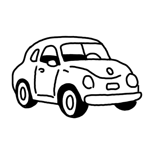 Simple beetle car tattoo.