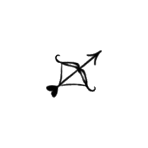 Arrow with a heart tattoo being fired from a bow. Cute tat by Perfect Angel.