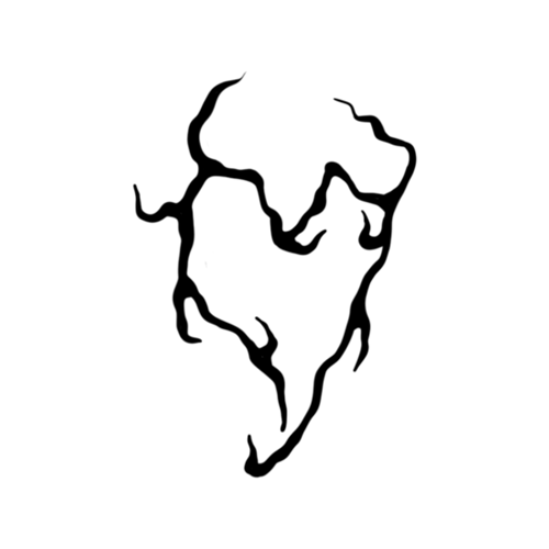 Abstract tribal heart tattoo designed by Carli Cherry.