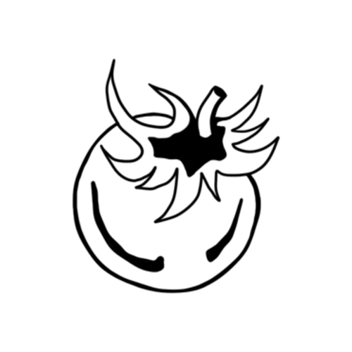 Tomato tattoo designed by Carli Cherry.