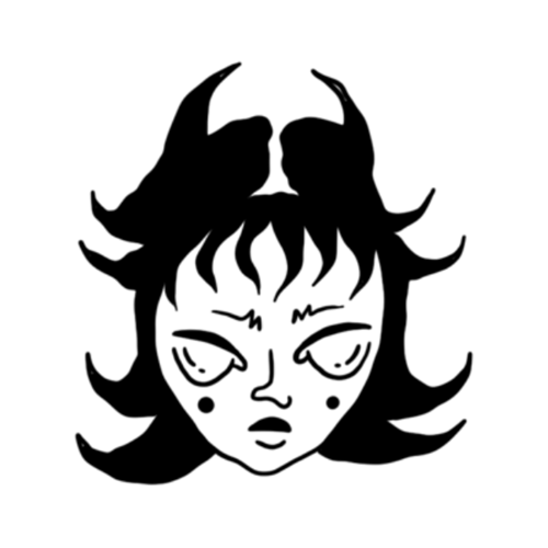 Funky goth face designed by Carli Cherry.