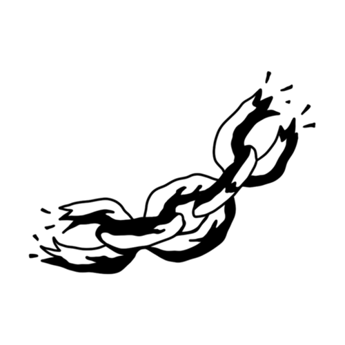 Broken chain designed by Carli Cherry.