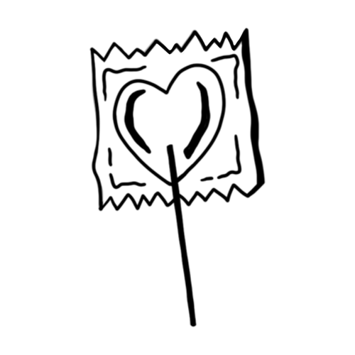 Heart lollipop candy designed by Carli Cherry.