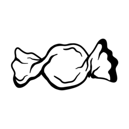 Candy tattoo designed by Carli Cherry.