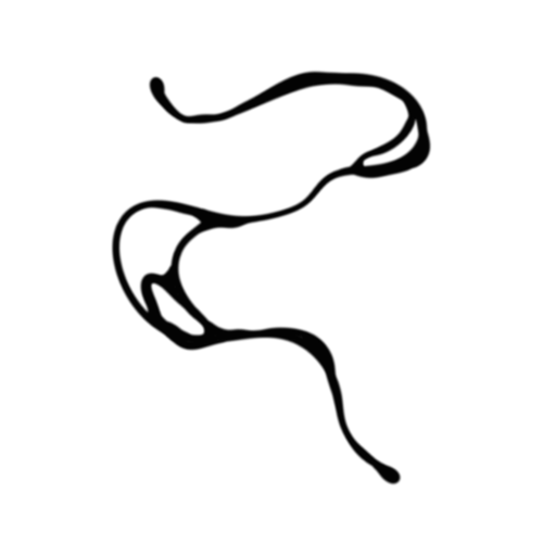 Abstract line of smoke tattoo designed by Carli Cherry.