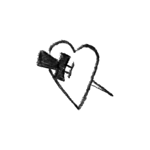 French prison style heart pierced by a dagger tattoo design by Kyle Huskey.