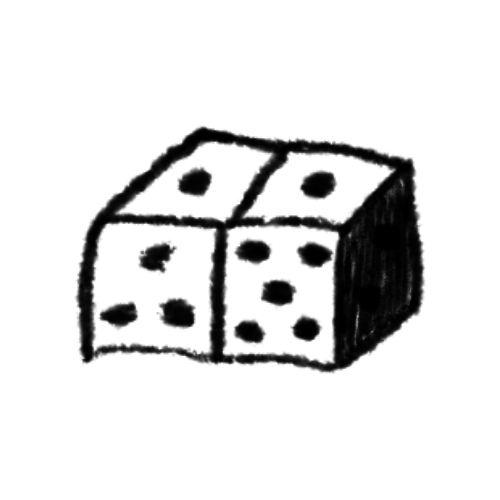 French prison style dice tattoo design by Kyle Huskey.