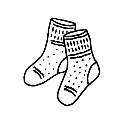 Woolen socks that keep you warm in the winter months tattoo design. 