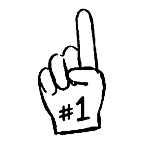 Number 1 Cheering hand tattoo design to celebrate the World Cup