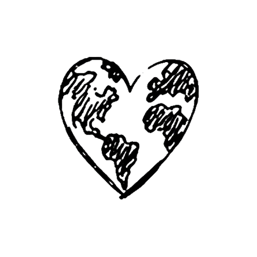 Heart with the world inside tattoo design to celebrate the World Cup