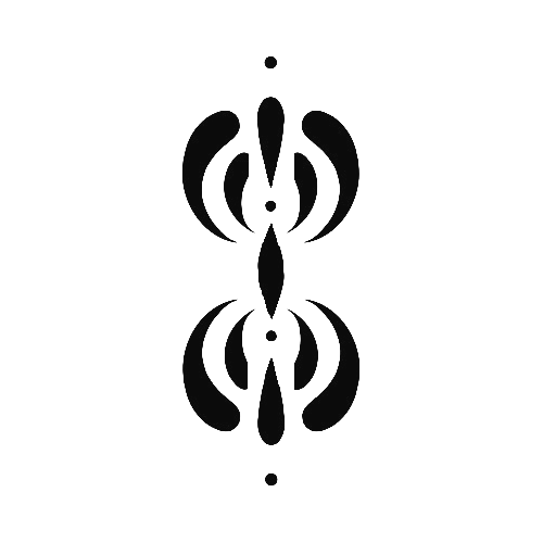 Symmetrical ornament tattoo design by Tea Pandora.