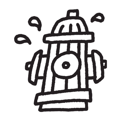 Fire hydrant tattoo design by Micah NYC.