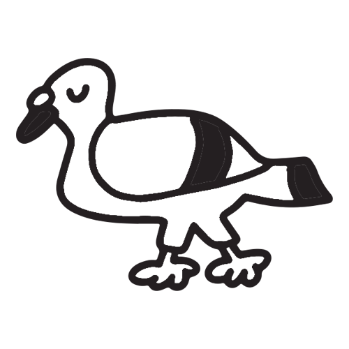 Baby pigeon tattoo design by Micah NYC.