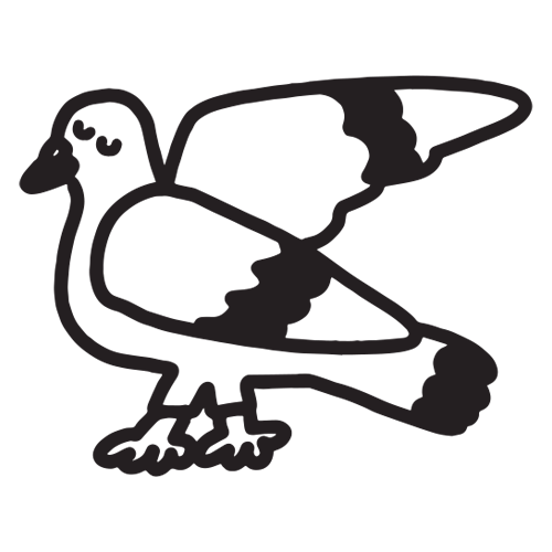 pigeon tattoo design by Micah NYC.