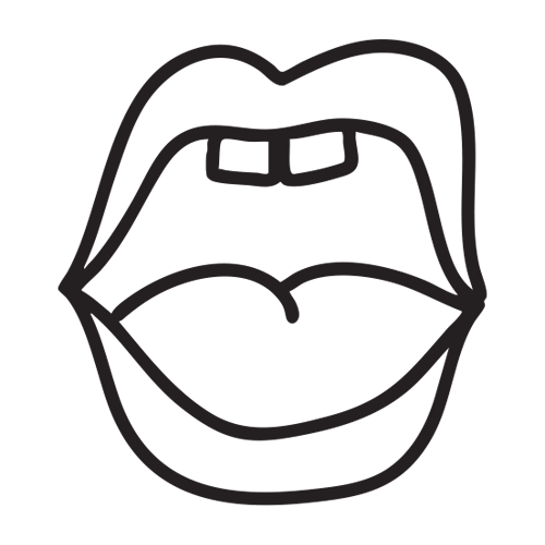 Open mouth tattoo design by Micah NYC.