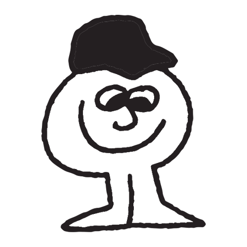 Hat dude character tattoo design by Micah NYC.