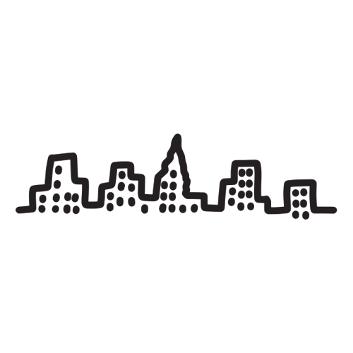 Skyline tattoo design by Micah NYC.