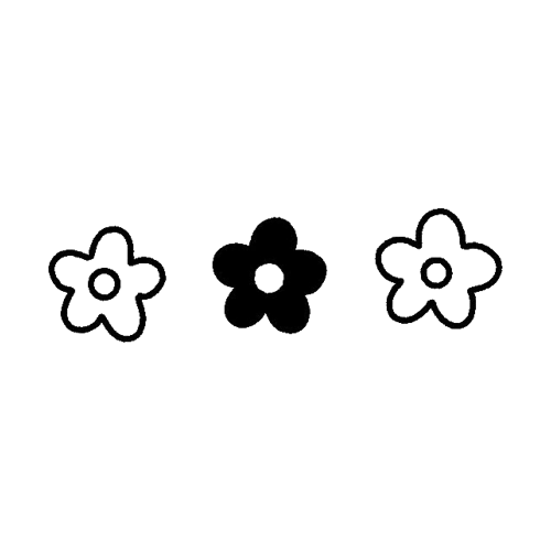 3 flowers in a row that create a chain perfect for the wrist tattoo design by BODYRUINER.