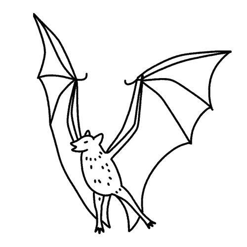 Simple bat tattoo design by BODYRUINER.