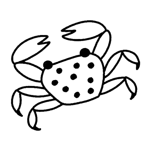 Simple crab tattoo design by BODYRUINER.
